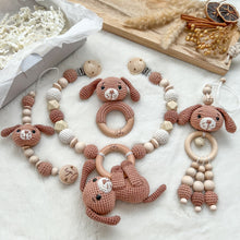 Load image into Gallery viewer, Dog Stroller Chain Pacifier Chain Grasping Toy Pendant Value Set in Brown