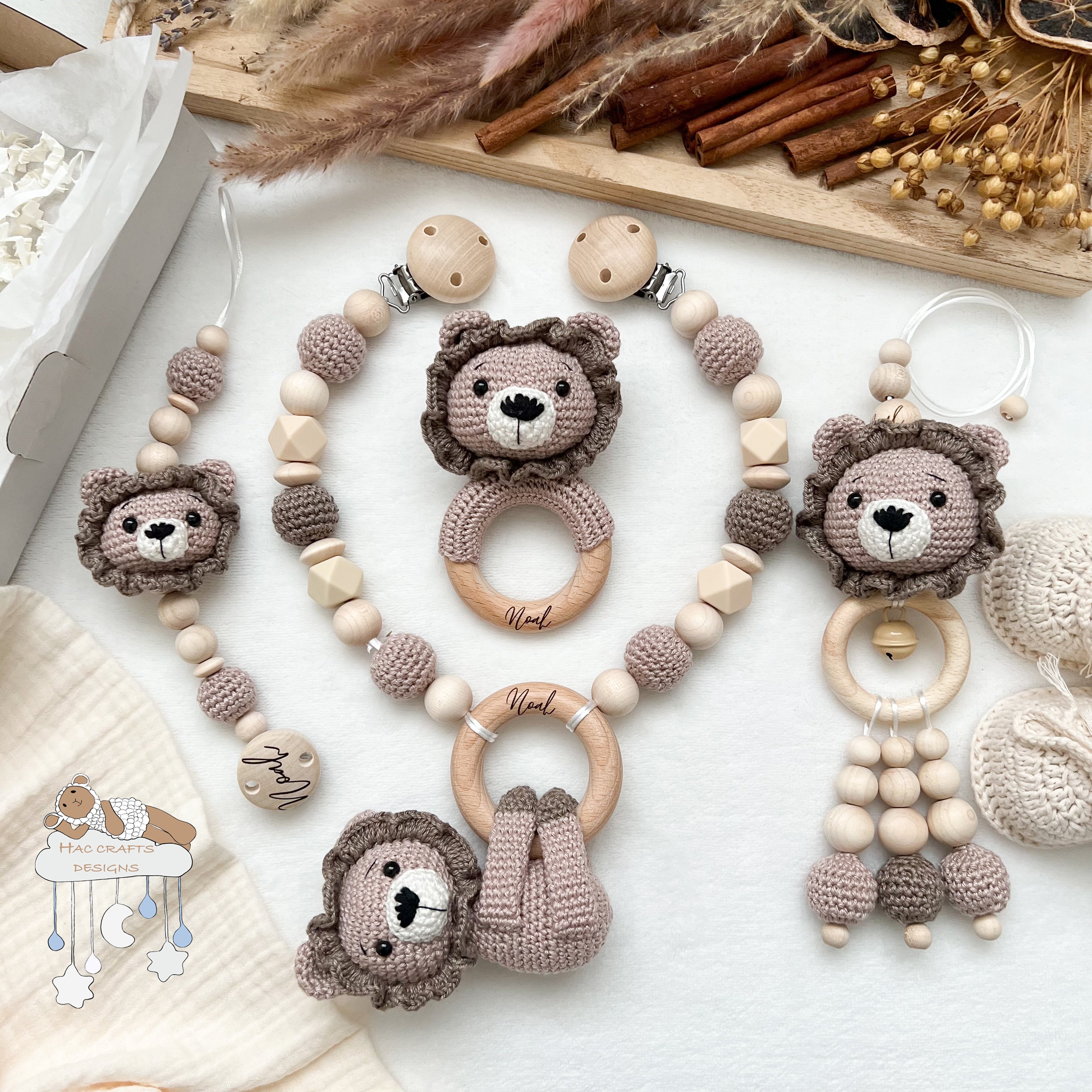 Löwe Newborn Set | Taupe